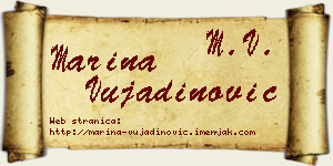 Marina Vujadinović vizit kartica